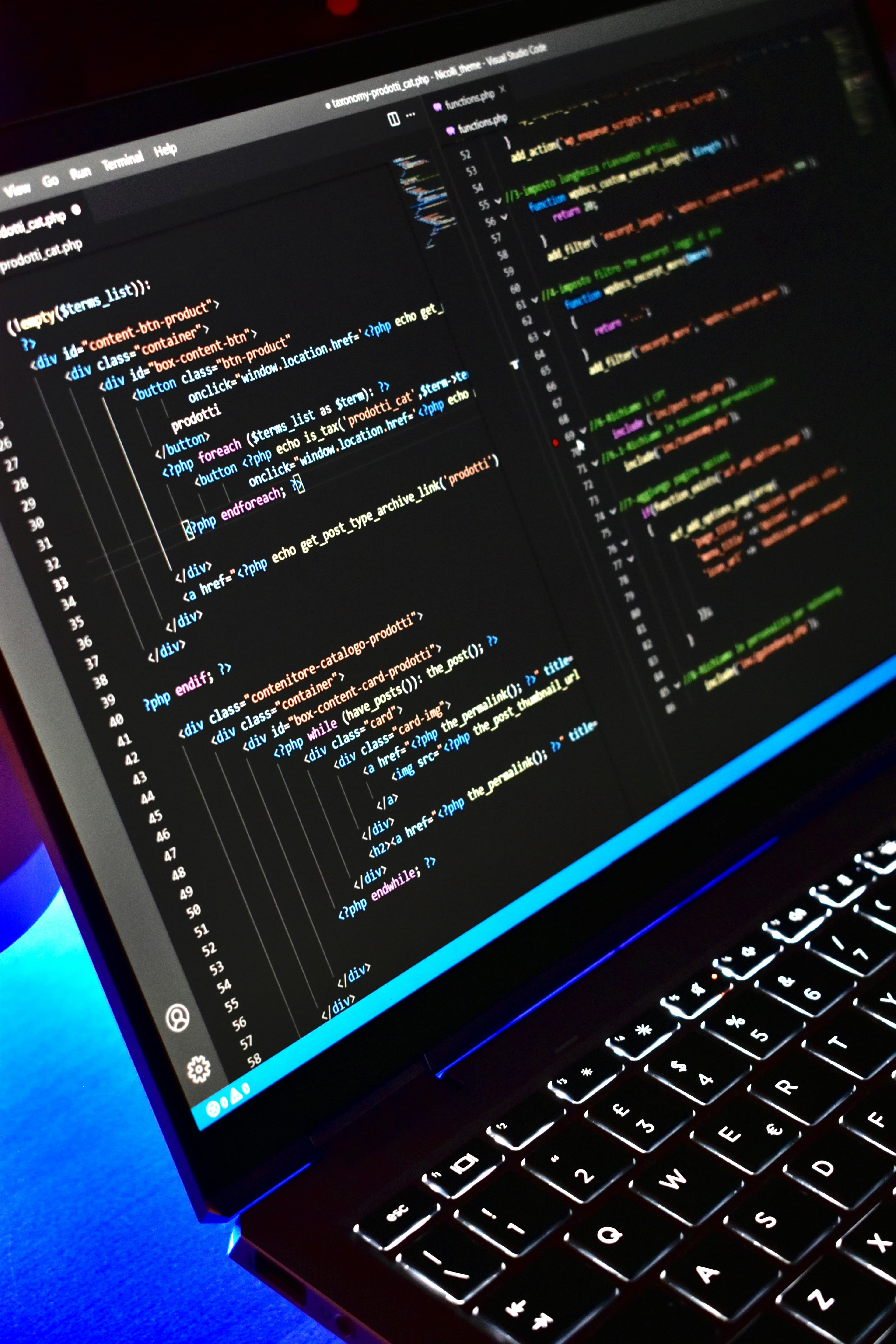 A developer building a website for a client